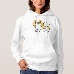Lemon And White Japanese Chin Cute Cartoon Dog Hoodie