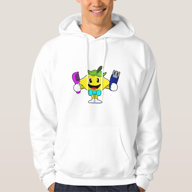 Lemon as Hairdresser with Comb & Razor Hoodie (Front)