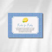 Lemon Baby Blue Chequered Plaid Books For Baby