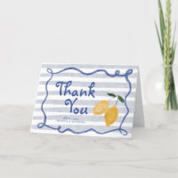 Lemon Baby Boy Shower Thank You