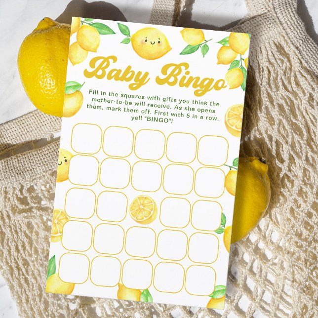 Lemon Baby Shower Baby Bingo Game (Creator Uploaded)