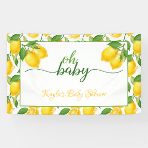 Lemon Baby Shower Banner - Oh Baby