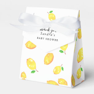 Lemon Baby Shower Elegant Thank you Script Frame F Favour Box
