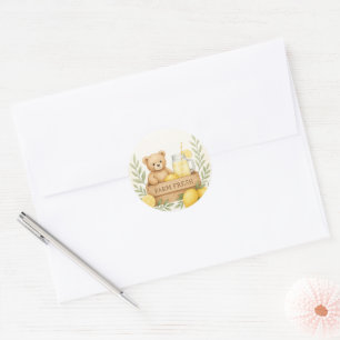 Lemon Baby Shower Envelope Seal