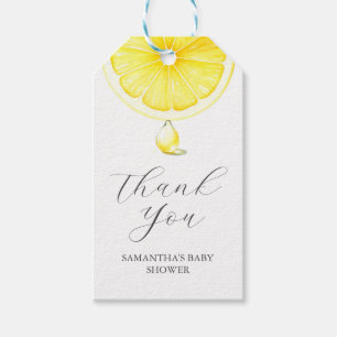 Lemon Baby Shower Favour Tags Template