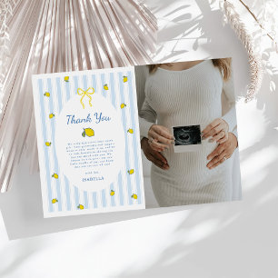 Lemon Baby Shower Gender Neutral Photo Thank You Card