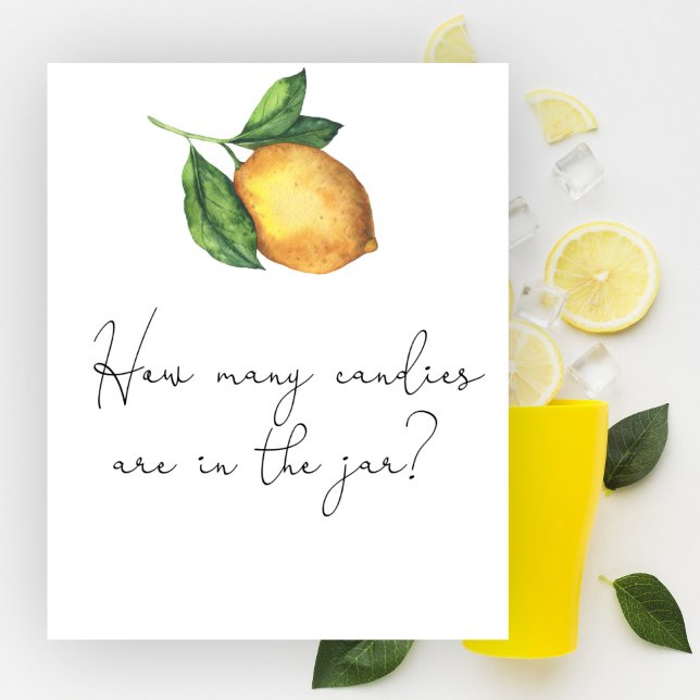 Lemon baby shower Guess how many candies Poster (Creator Uploaded)