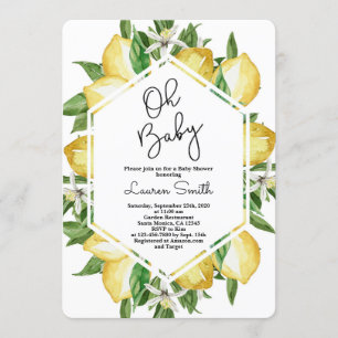 Lemon Baby Shower Invitation