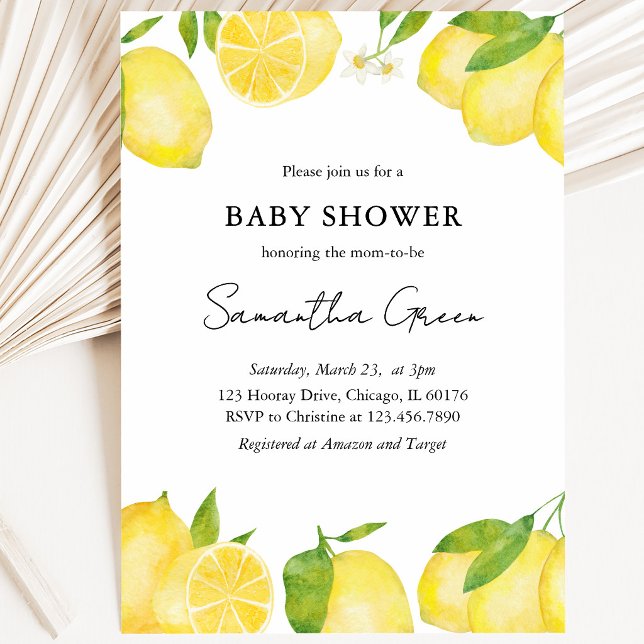 Lemon Baby Shower Invitation (Creator Uploaded)