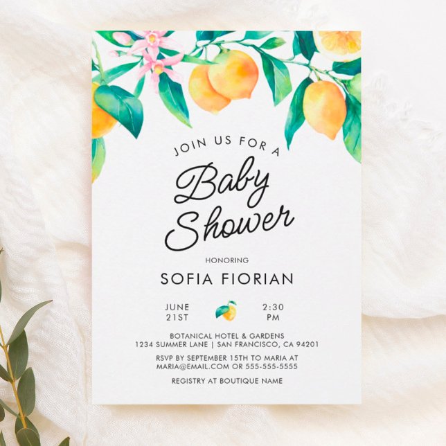 Lemon Baby Shower Invitation (Creator Uploaded)