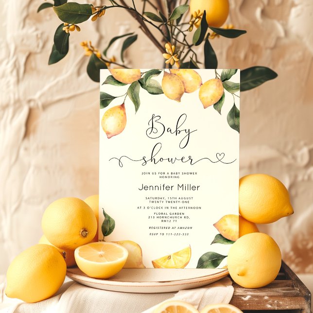 Lemon baby shower invitation (Creator Uploaded)