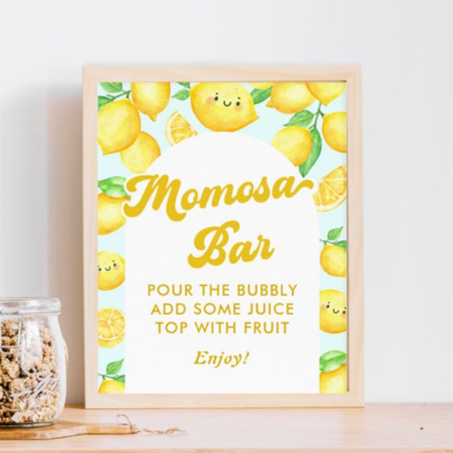 Lemon Baby Shower Momosa Bar Poster (Creator Uploaded)