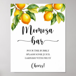 Lemon Baby Shower Momosa Bar Sign