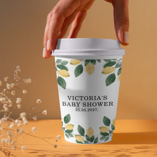 Lemon Baby Shower Paper Cups (Creator Uploaded)