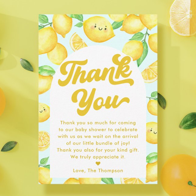 Lemon Baby Shower  Thank You Card (Creator Uploaded)