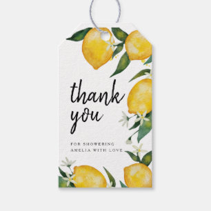 Lemon Baby Shower Thank You Gift Tags