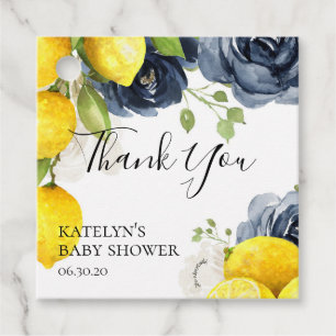Lemon Baby Shower Thank You Party Tags