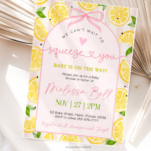 Lemon Baby Shower We Can’t Wait to Squeeze  Invitation