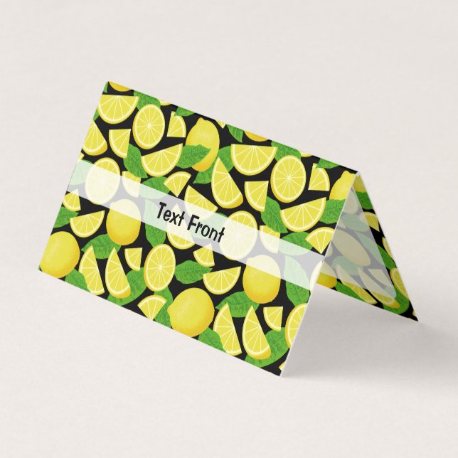Lemon Background Business Card (Front)