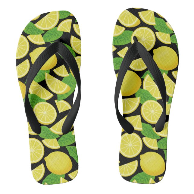 Lemon Background Jandals (Footbed)