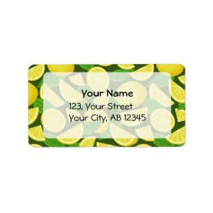 Lemon Background Label