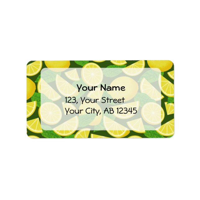 Lemon Background Label (Front)