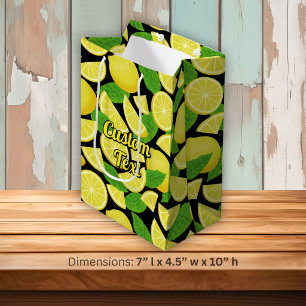 Lemon Background Medium Gift Bag