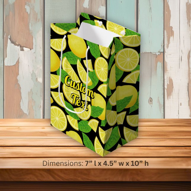 Lemon Background Medium Gift Bag (Creator Uploaded)