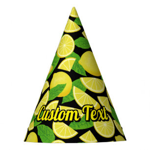 Lemon Background Party Hat