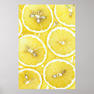 Lemon background poster