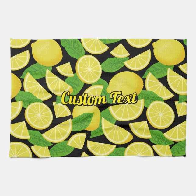 Lemon Background Tea Towel (Horizontal)