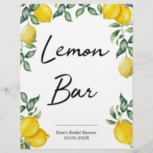 Lemon Bar lemons sign personalised