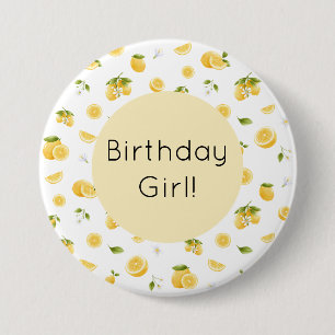 Lemon Birthday 7.5 Cm Round Badge