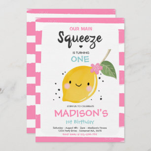 Lemon Birthday Invitation Our Main Squeeze Party