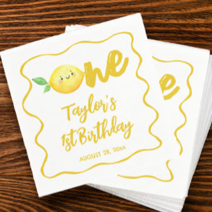Lemon Birthday Napkin