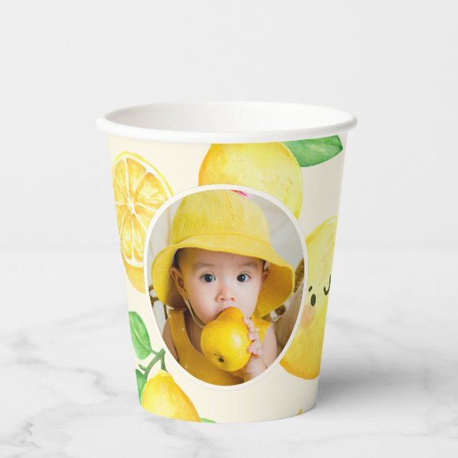 Lemon Birthday Paper Cups (Front)