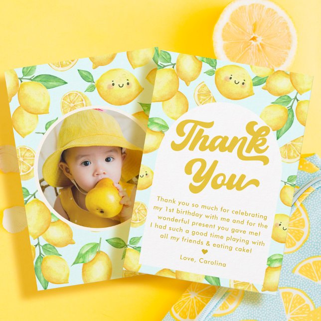 Lemon Birthday Thank You Card (Creator Uploaded)