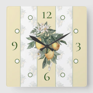 Lemon Bliss Square Wall Clock