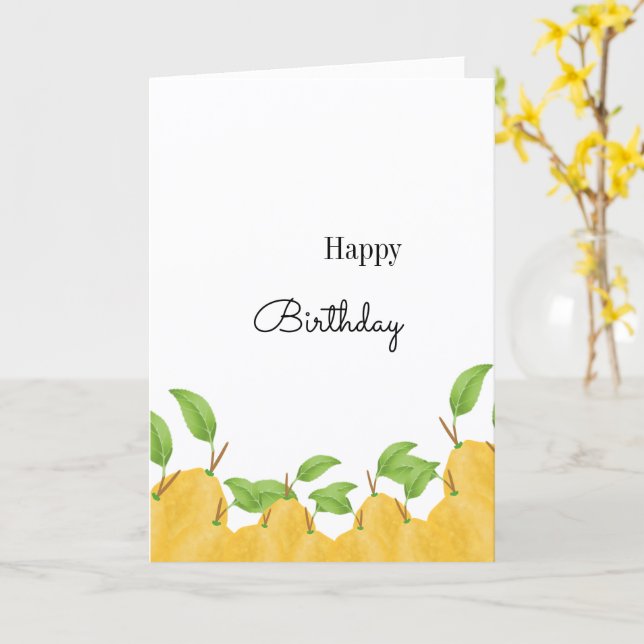 Lemon Bloom Collection Birthday Card (Yellow Flower)