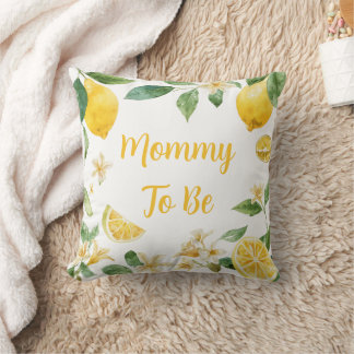 Lemon Blossom Baby Shower Keepsake Decor Cushion