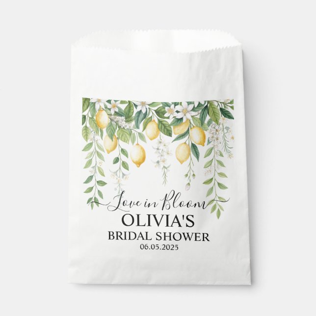 Lemon Blossom Bridal Shower   Favour Bags (Front)