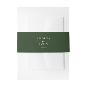 Lemon Blossom Classic Monogram Belly Band Invitation Belly Band