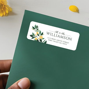 Lemon Blossom Floral Tree Elegant Minimal Wedding