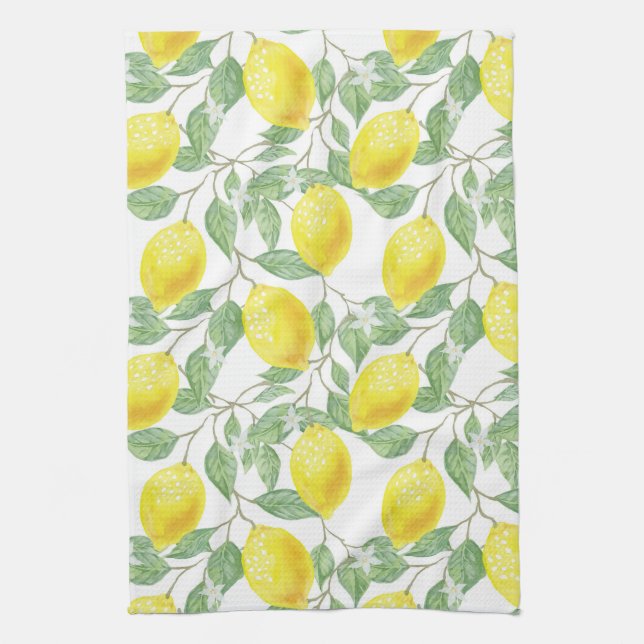 Lemon Blossom Tea Towel (Vertical)