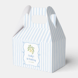 Lemon Blue Birthday Favour Box
