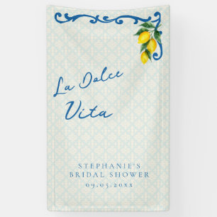 Lemon Blue La Dolce Vita Italian Inspired Bridal Banner