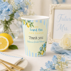 Lemon Blue Main Squeeze Bridal Shower Paper Cups