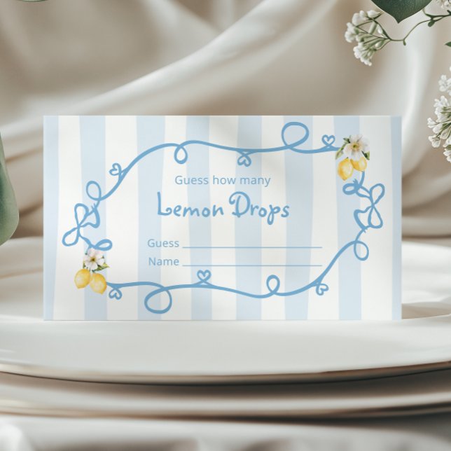 Lemon Blue Mediterranean How many lemon drops Enclosure Card (Creator Uploaded)