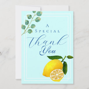 Lemon Blue Thank You Card