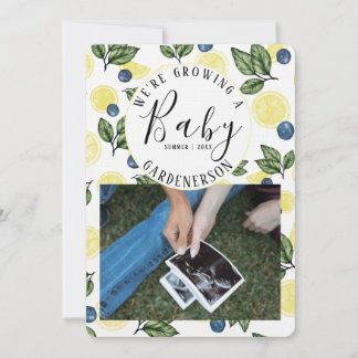 Lemon Blueberry Pregnancy Announcement 